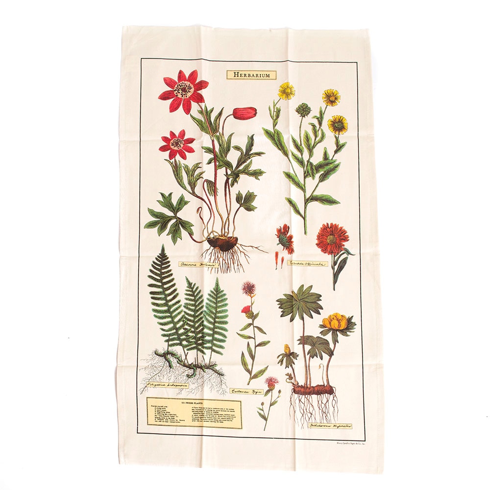 Cavallini, Towel, Home & Auto, Tea towel, Herbarium, 376250